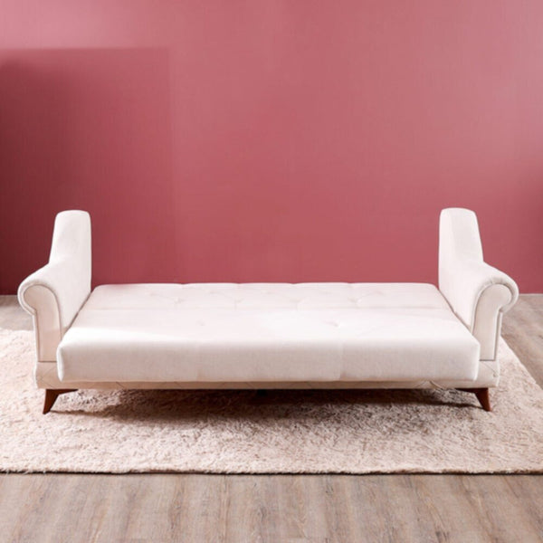 DANUBE | Perla 3 Seater Fabric Sofa - Cream | 810401100843