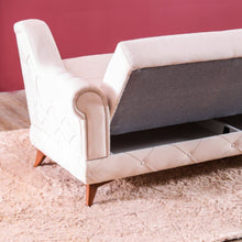 DANUBE | Perla 3 Seater Fabric Sofa - Cream | 810401100843