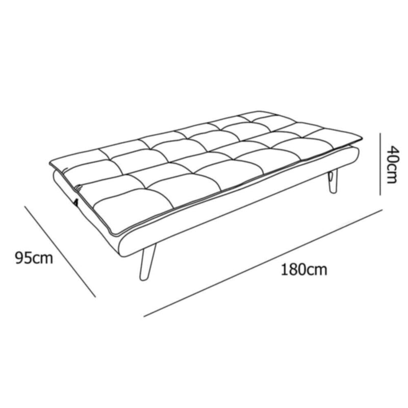 DANUBE | Beatrice 3-Seater Fabric Sofabed Blue / Dark Blue | 810401102077