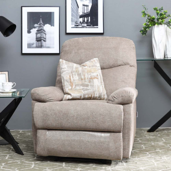 DANUBE | V2 Benedict 1 Seater Fabric Recliner-Light Brown | 810401500185