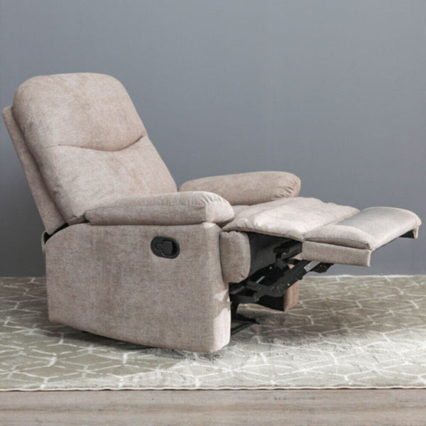 DANUBE | V2 Benedict 1 Seater Fabric Recliner-Light Brown | 810401500185