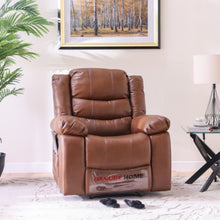 DANUBE | Mina 1 Seater Manual Air Leather Recliner with Cupholder and Pockets - Brown | 810401500291