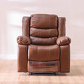 DANUBE | Mina 1 Seater Manual Air Leather Recliner with Cupholder and Pockets - Brown | 810401500291