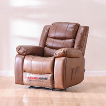 DANUBE | Mina 1 Seater Manual Air Leather Recliner with Cupholder and Pockets - Brown | 810401500291