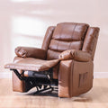 DANUBE | Mina 1 Seater Manual Air Leather Recliner with Cupholder and Pockets - Brown | 810401500291