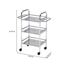 DANUBE | Maverick 3 Tier Serving Trolley - Silver Chrome | 811101000001