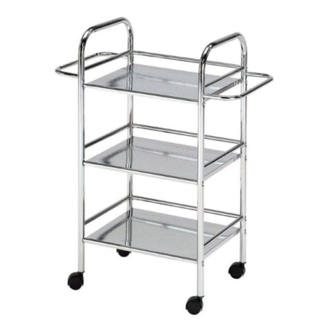 DANUBE | Maverick 3 Tier Serving Trolley - Silver Chrome | 811101000001