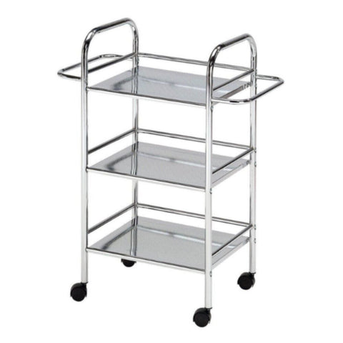 DANUBE | Maverick 3 Tier Serving Trolley - Silver Chrome | 811101000001
