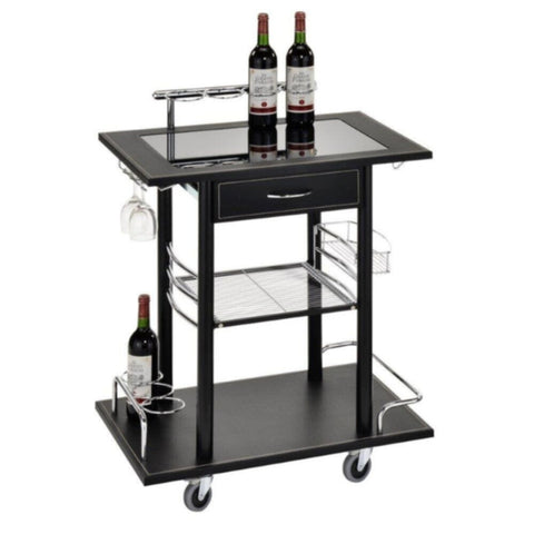 DANUBE | Forth 2 Tier Serving Trolley - Black / Chrome | 811101000004