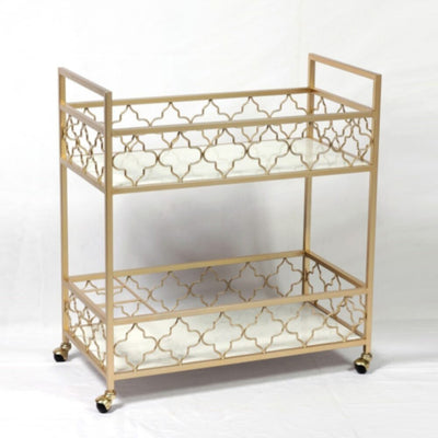 DANUBE | Esperanza 2 Tier Serving Trolley - Golden | 811101000010