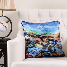 DANUBE | Fantasy Foil Print Nature Cushion 45X45cm Blu/Blk - HOL-F-2005 | 811500115678