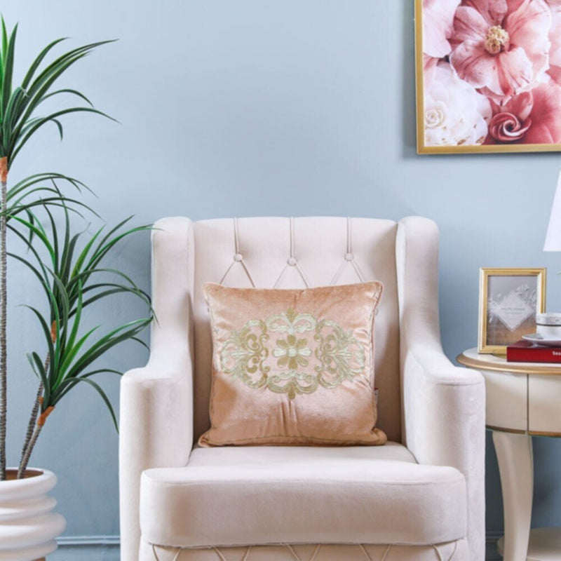 DANUBE | Fantasy Emb Flora Cushion 45X45cm Beige - HOL-E-3003 | 811500115682