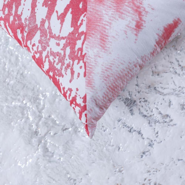 DANUBE | Gala Foil Print Cushion Ecru/Rose Gold 45X45 cm-K-189 | 811500116068