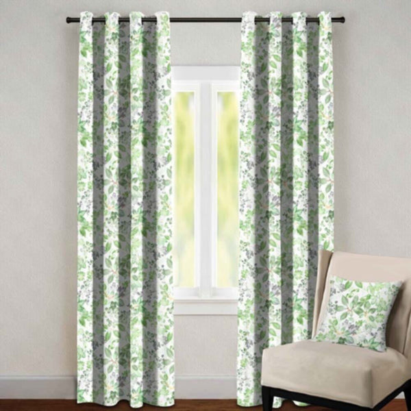 DANUBE | Glitz Eyelet CURtain Without Lining Multi Green Se - CUR-1 | 811500118344