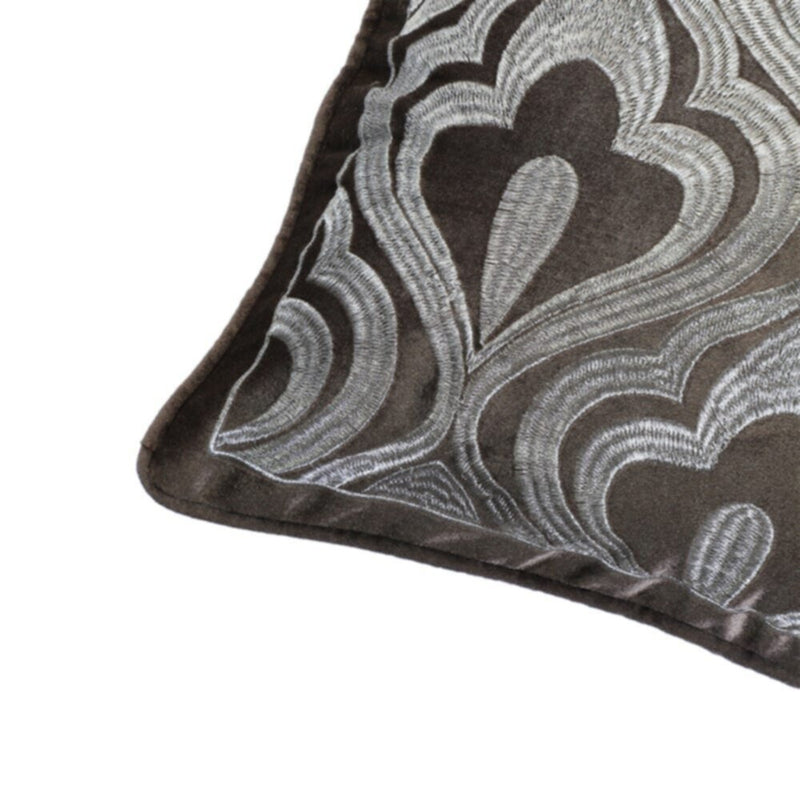 DANUBE | Fantasy Embroidered Filled Cushion 45X 45 cms -Grey-HOL 431 | 811500118377