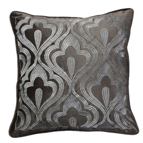 DANUBE | Fantasy Embroidered Filled Cushion 45X 45 cms -Grey-HOL 431 | 811500118377