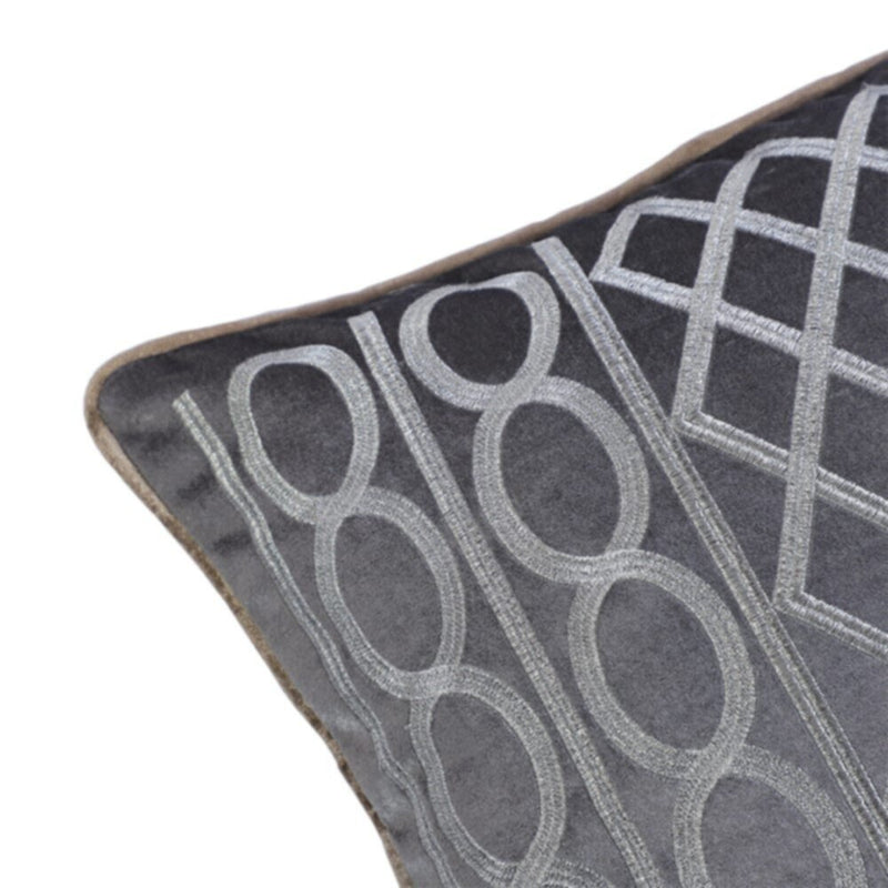DANUBE | Fantasy Embroidered Filled Cushion 45X 45 cms -Grey | 811500118378