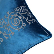 DANUBE | Fantasy Embroidered Filled Cushion 45X 45 cms -Teal | 811500118382