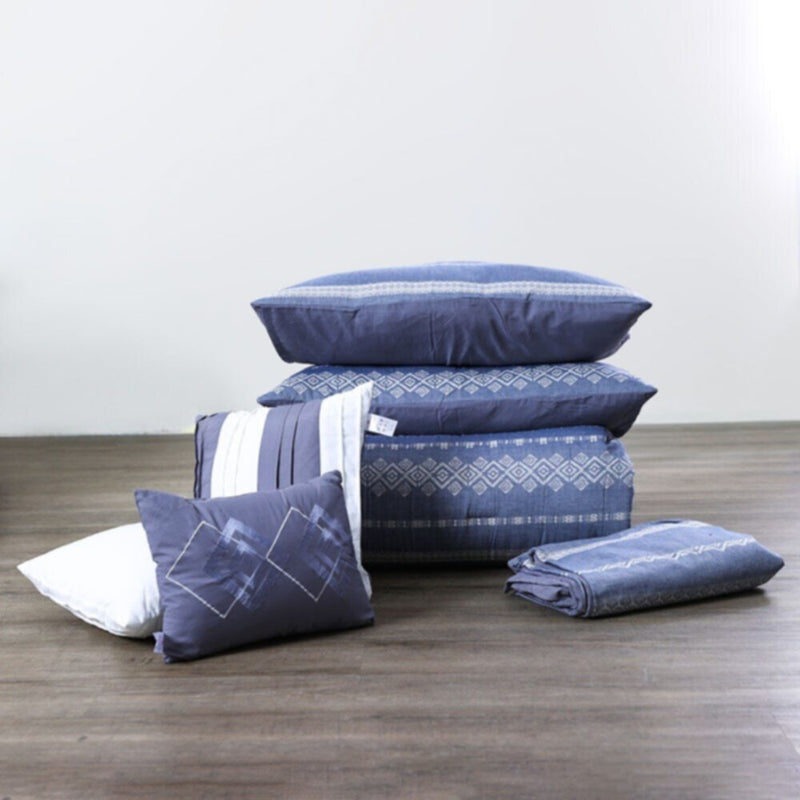 DANUBE | Arianna- Blair 7-Piece Super King Comforter Set-260x260 cm - Grey | 811500118410