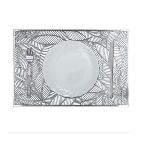 DANUBE | Glamour Laser Cutting Placemat Silver PFM-LC-51024 | 811500118436
