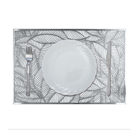 DANUBE | Glamour Laser Cutting Placemat Silver PFM-LC-51024 | 811500118436