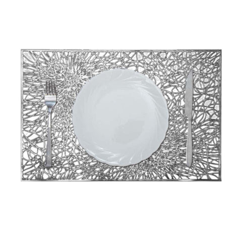 DANUBE | Glamour Laser Cutting Placemat Silver PFM-LC-81946-Silver | 811500118439