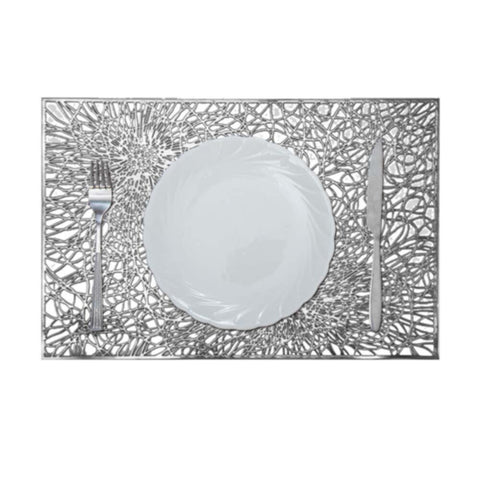 DANUBE | Glamour Laser Cutting Placemat Silver PFM-LC-81946-Silver | 811500118439