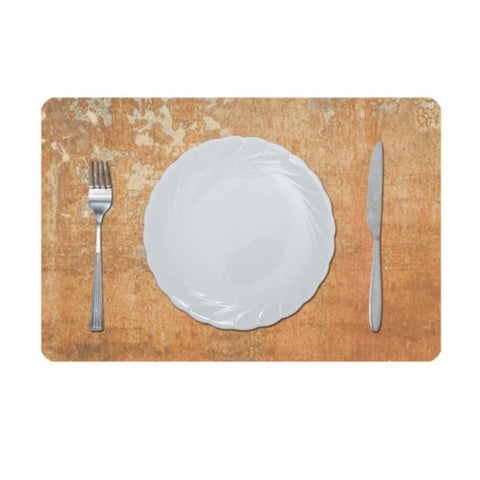 DANUBE | Glamour Vintage Rust Metal Look Placemat Gold Afc-R-29434A | 811500118448