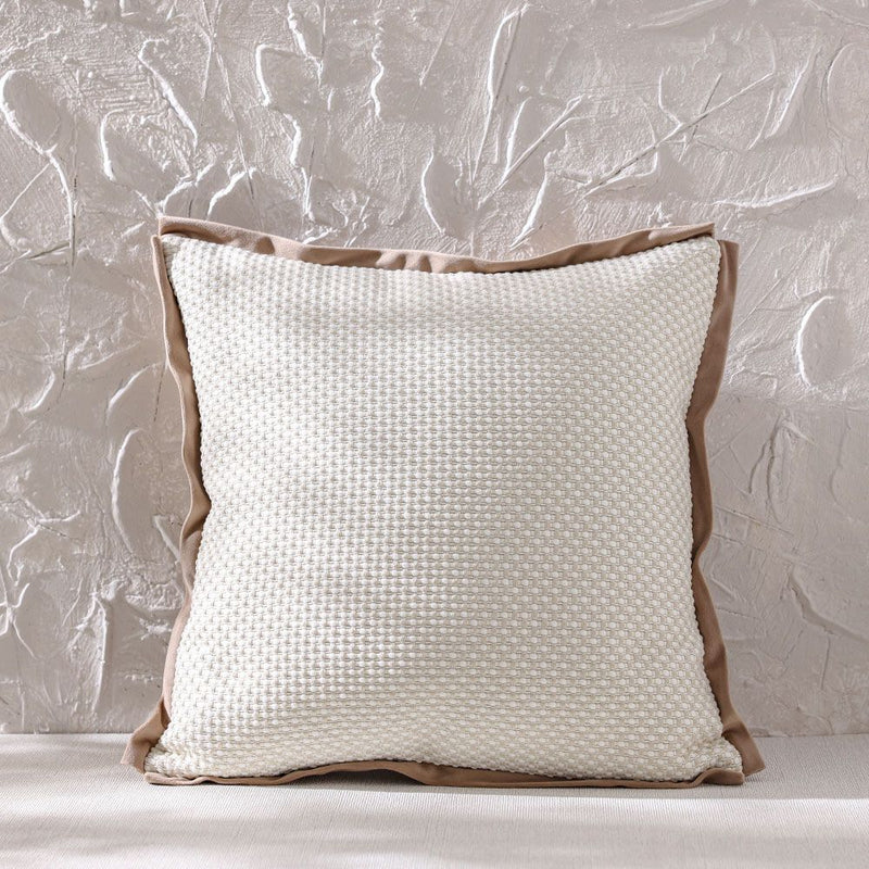 Gleam Jacquard Cushion - White - Bronze - 45x45 cm | 811500137685