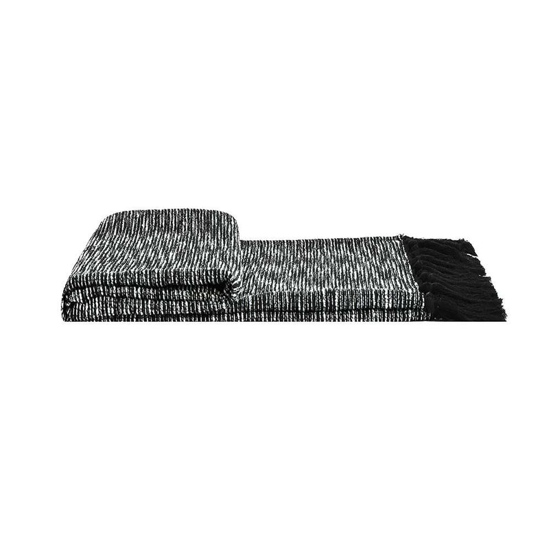DANUBE | Takisha Knitted Throw 65X230Cm Black | 811500137706