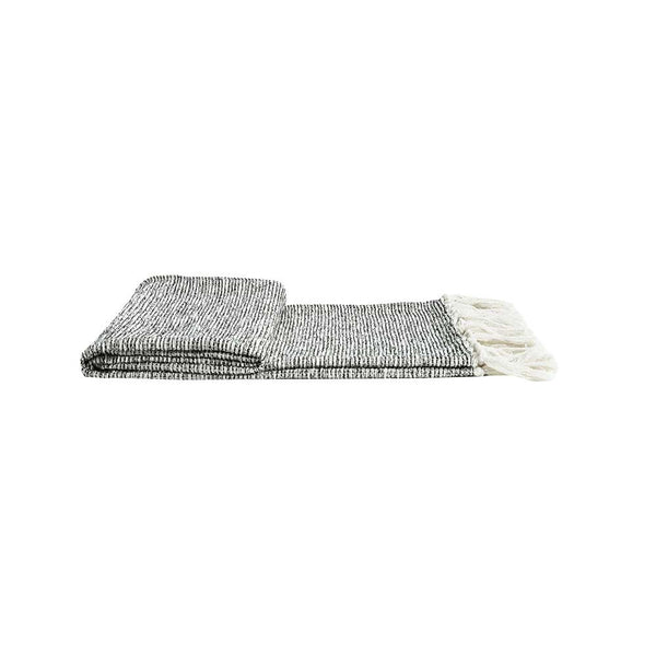 Takisha Knitted Throw 65X230Cm Black White | 811500137707