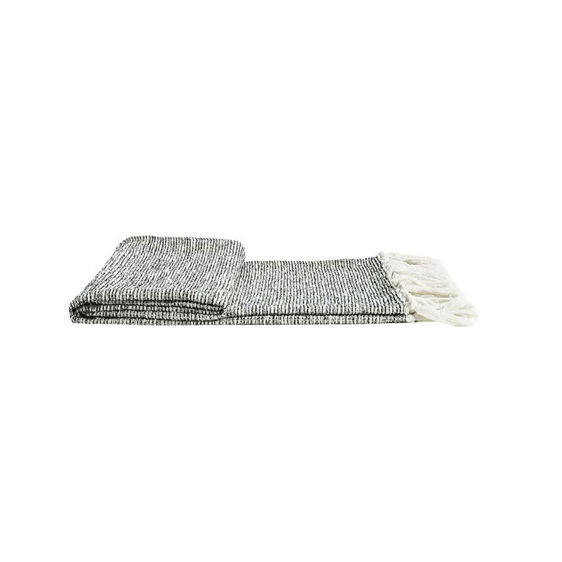 Takisha Knitted Throw 65X230Cm Black White | 811500137707