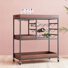 DANUBE | Jaguar Serving Trolley - Walnut / Black | 811600100285
