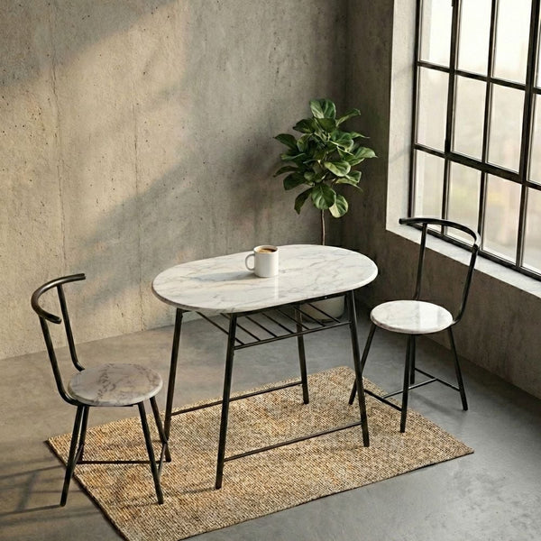 DANUBE | Alyaz 1+2-Seater Dining Set Black | 811600100373