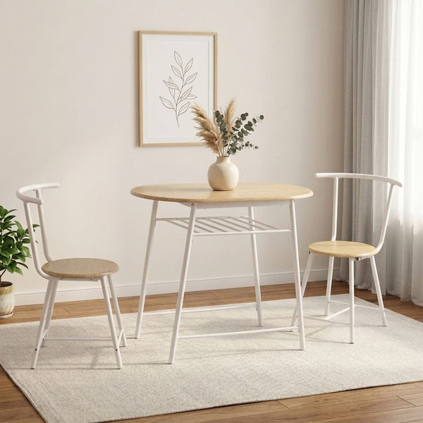 DANUBE | Alyaz 1+2 Dining Set-Sonoma White | 811600100375