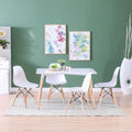 DANUBE | Stork 1+4 Dining Set - White / Beech | 811600200079