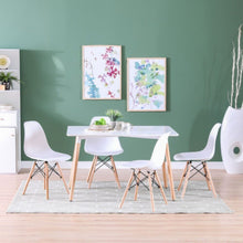 DANUBE | Stork 1+4 Dining Set - White / Beech | 811600200079