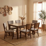 DANUBE | Raytown 1 + 6-Seater Solid Wood Dining Set Multicolor | 811600200339