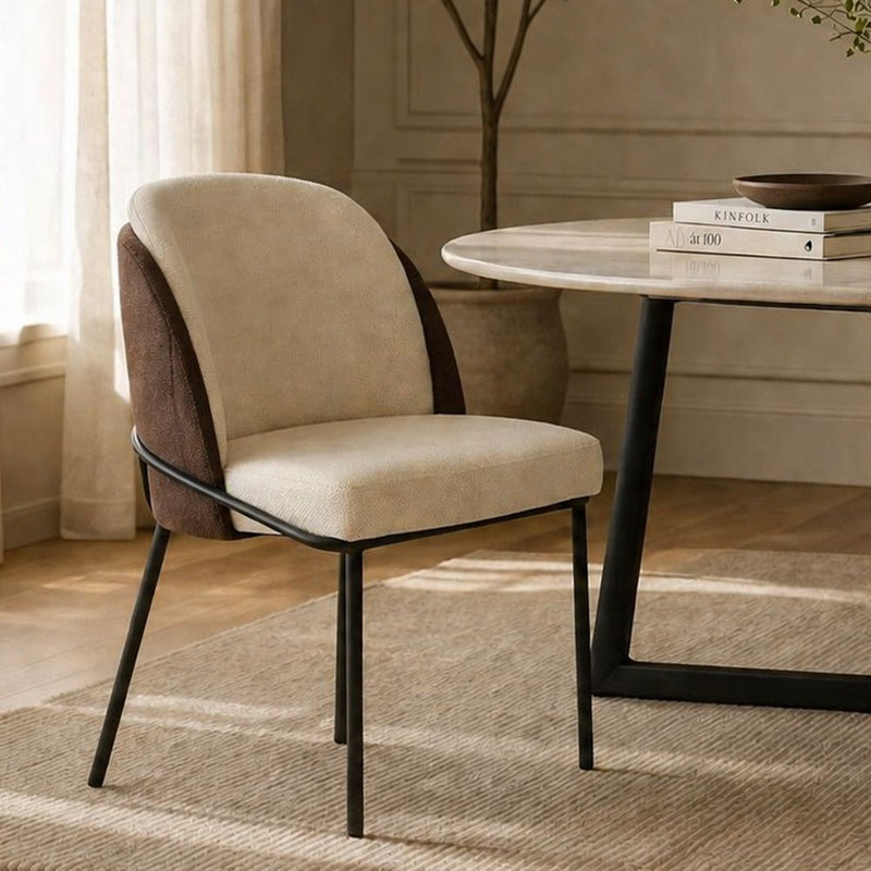 DANUBE | Scacco Fabric Dining Chair Set of 2  multi color | 811600300132