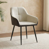 DANUBE | Elmont Set of 2 PU Leather Dining Chairs - Brown | 811600300203