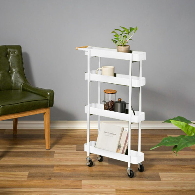 DANUBE | Orbos 4 Tier Serving Trolley with Handle White | 811601100154