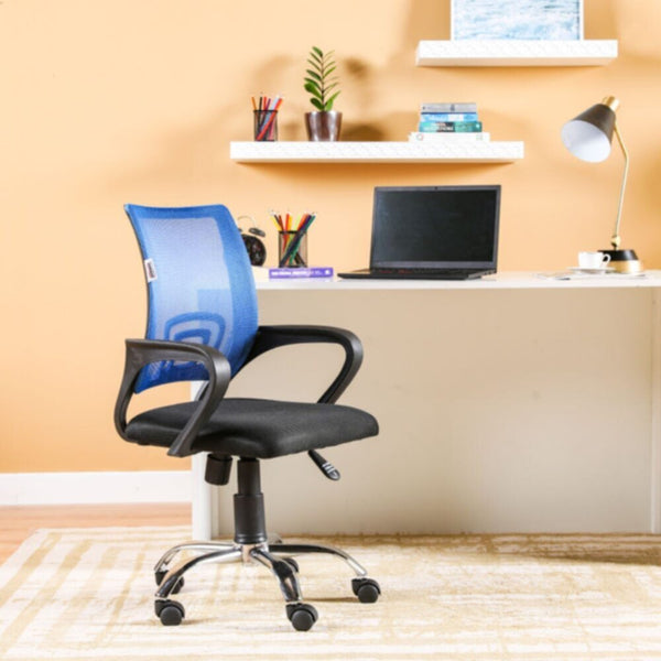 DANUBE | Acqua Mid Back Chair- Blue | 811900300041