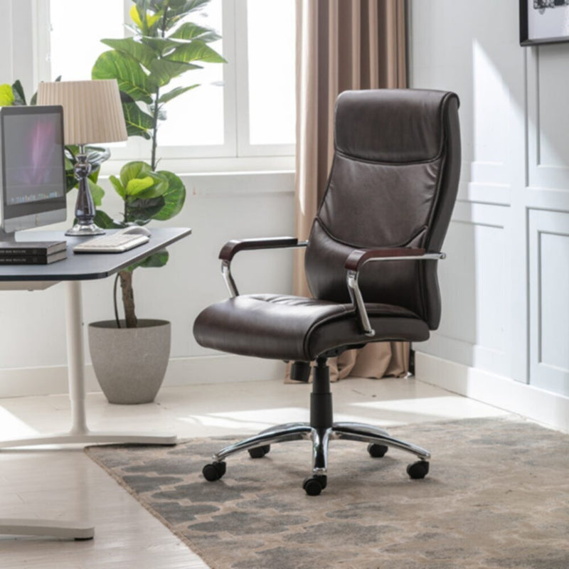 DANUBE | Boss Swivel High Back Office Chair - Dark Brown | 811900300120