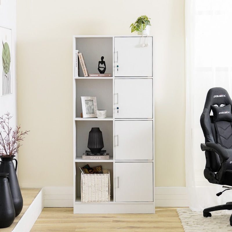 DANUBE | Bush 4 Door Storage Cabinet - White | 811900300134