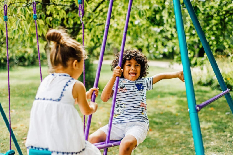 PLUM | Jupiter Double Swing & Glider Set Purple/Teal Age 3-10Yrs | 22102AB82