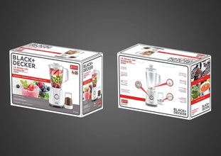 BLACK + DECKER | Blender With Grinder Mill White 400W | BX4030-B5