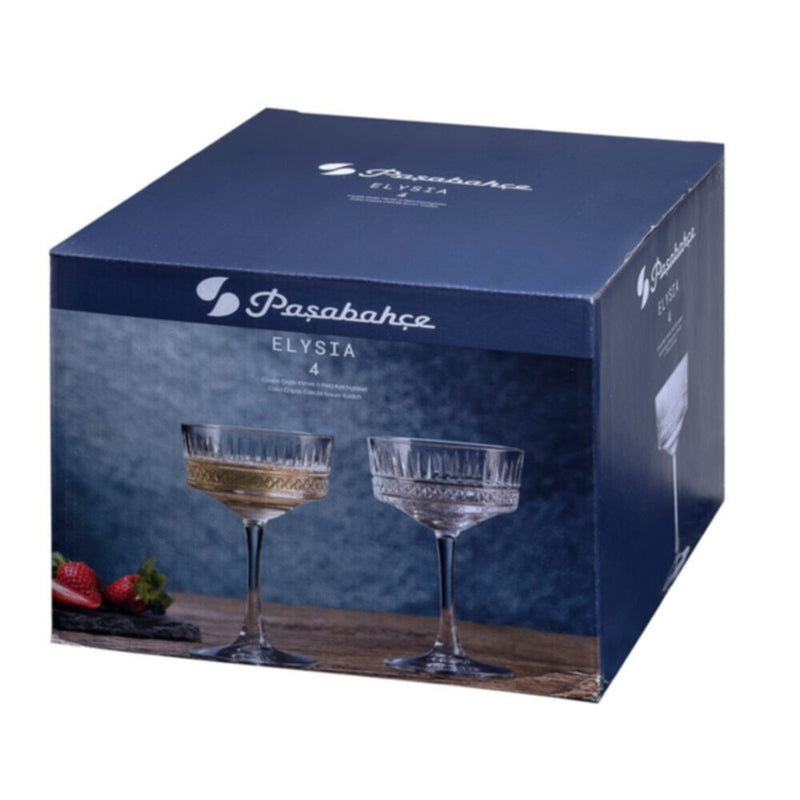 PASABAHCE | 1106979 Elysia Coupe Glass 260CC 4PC ST - PB-440436 | 812000202038