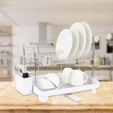 CHIEFS DELIGHT | 2 Tier Stainless Steel Dish Rack Set 58x 32 x 32.5HCM | 812000307127
