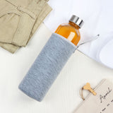 DANUBE |  Borosilicate Glass Sport Bottle with Black Cloth 900ml 8.8 x 8.8 x 29 Hcm | 812000307129