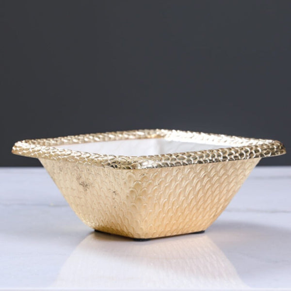 DANUBE | White Pearl Square Dish Bowl 25 Cms - AL5901 | 812000404146
